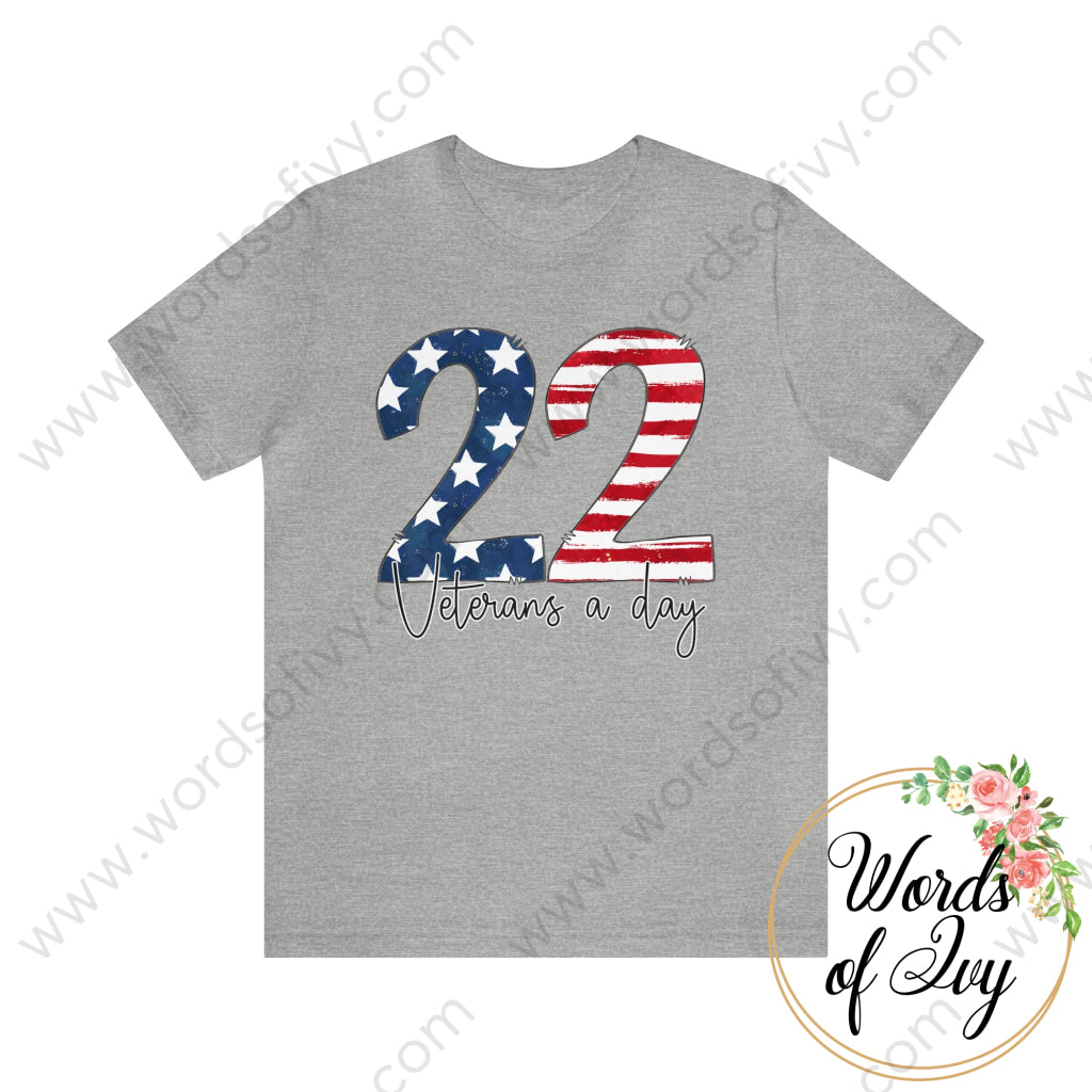 Adult Tee - 22 Veterans A Day 220130011 Athletic Heather / S T-Shirt