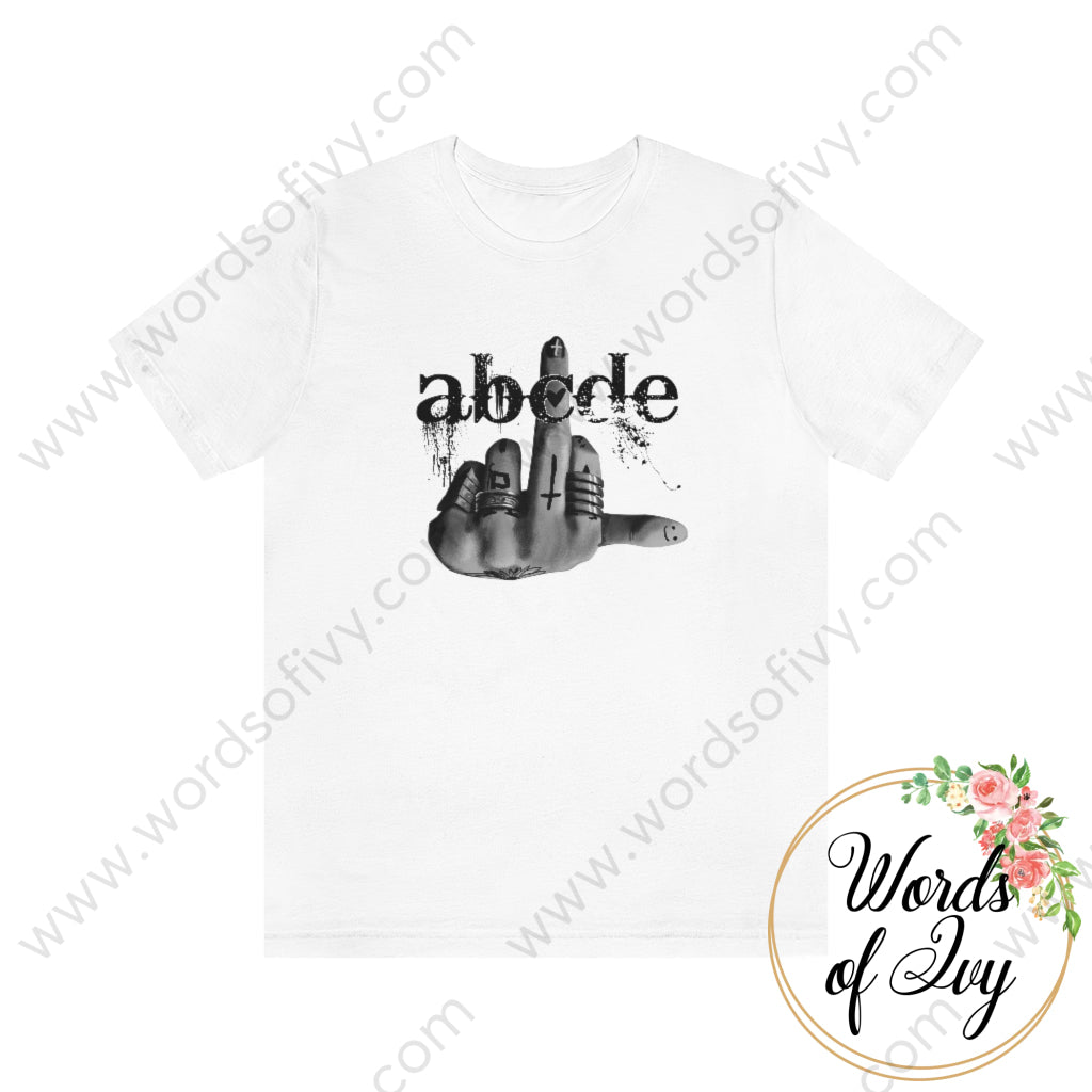 Adult Tee - Abcde Finger 220124001 White / S T-Shirt