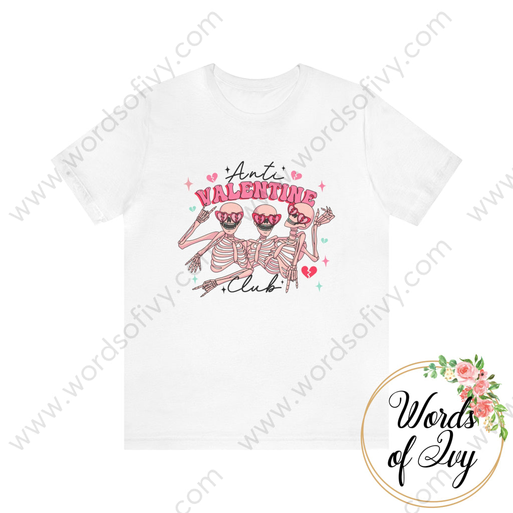 Adult Tee - Anti Valentine Club 240113006 White / S T-Shirt