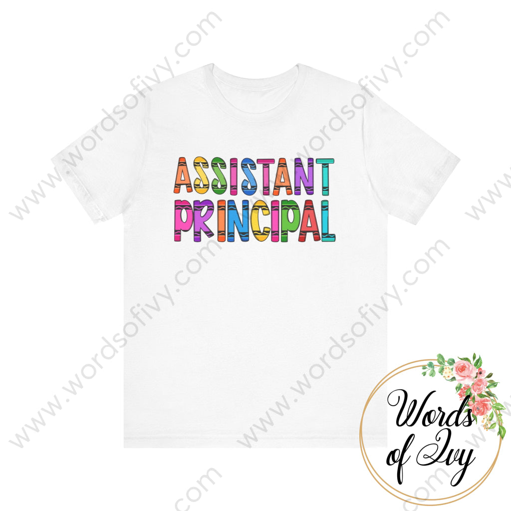 Adult Tee - Assistant Principal 240721020 White / S T-Shirt