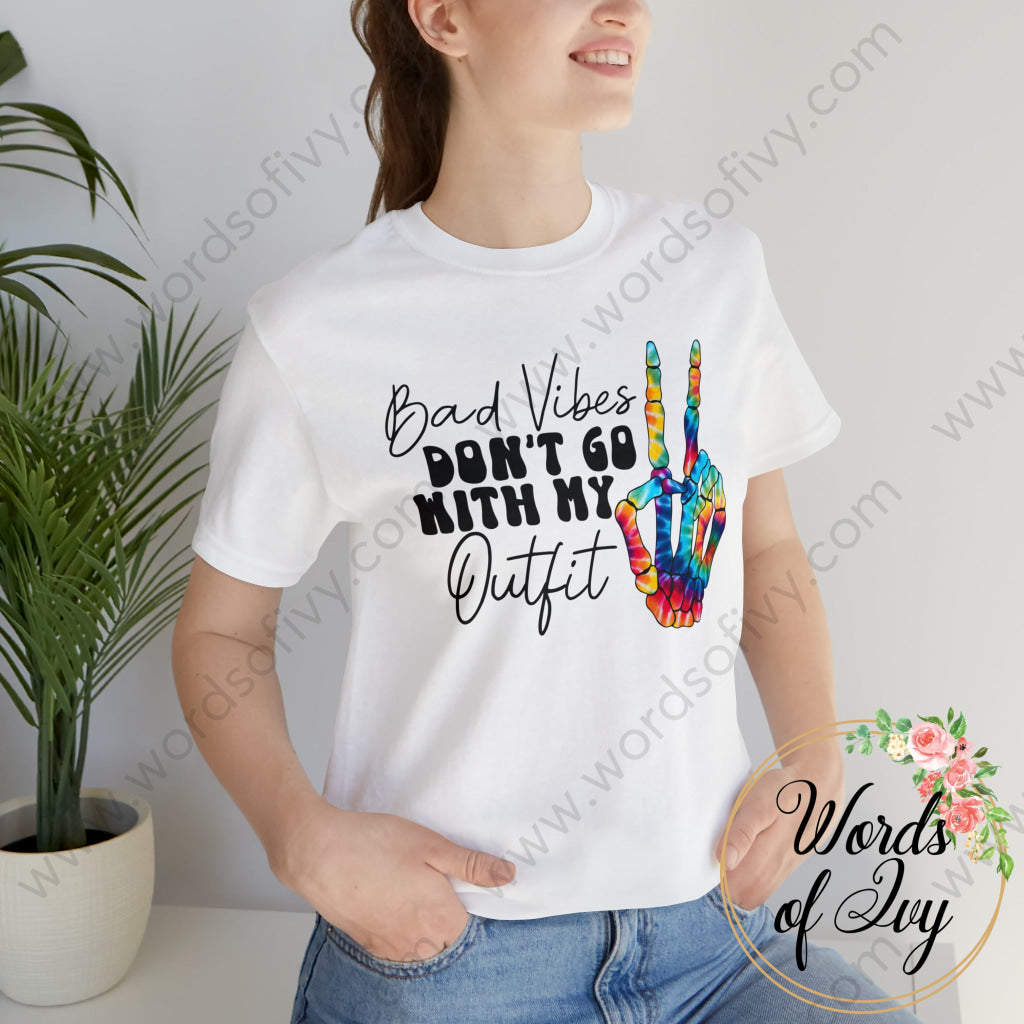 Adult Tee - Bad Vibes Dont Go With My Outfit 220904001 T-Shirt