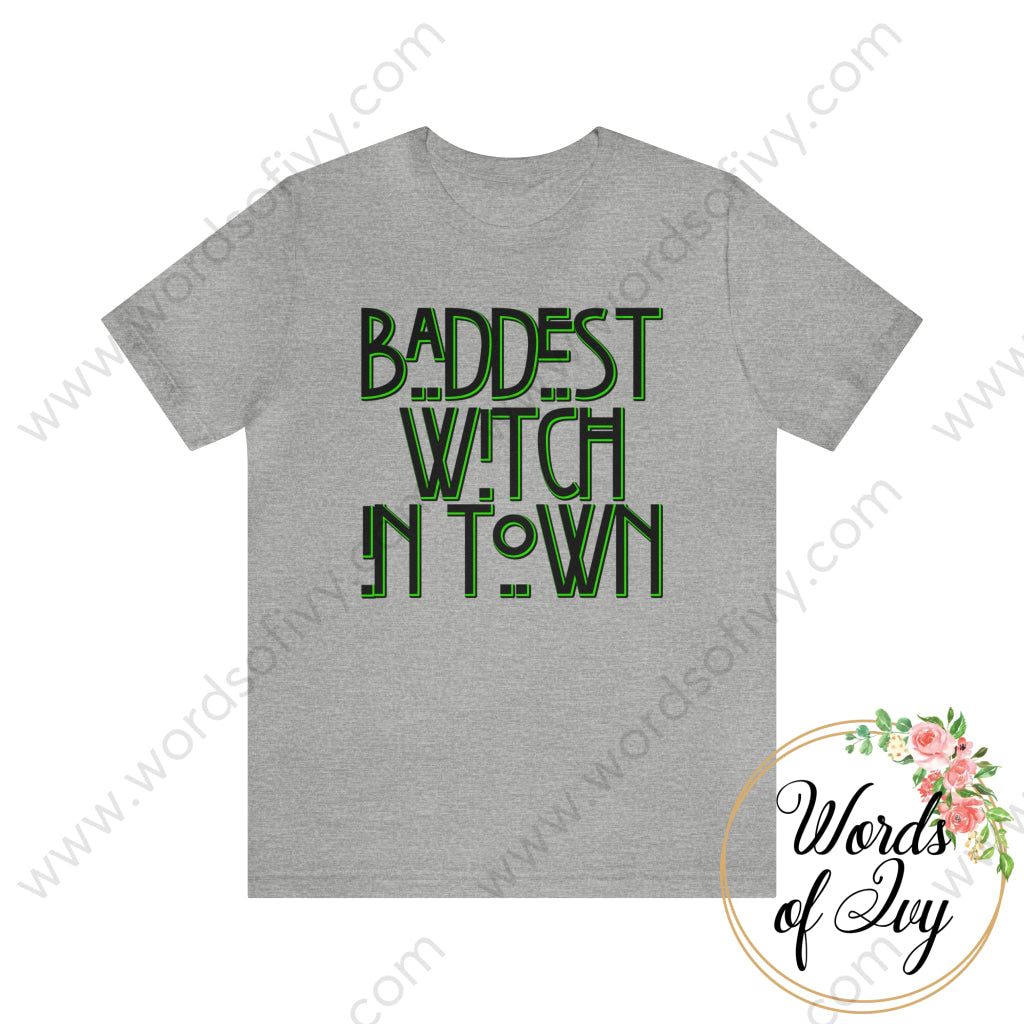 Adult Tee - Baddest Witch In Town 221006001 Athletic Heather / S T-Shirt