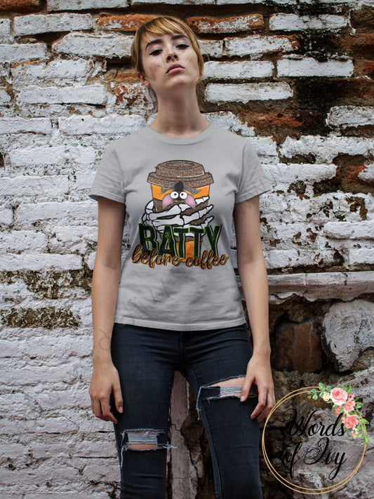 Adult Tee - Batty Before Coffee 220714001 T-Shirt