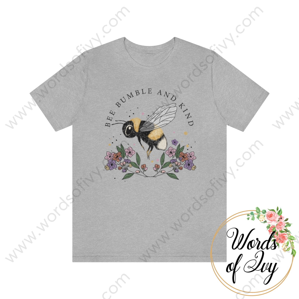 Adult Tee - Bee Bumble And Kind 220712005 Athletic Heather / L T-Shirt