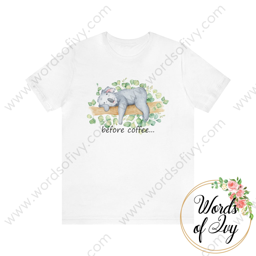 Adult Tee - Before Coffee Koala 230703043 White / S T-Shirt