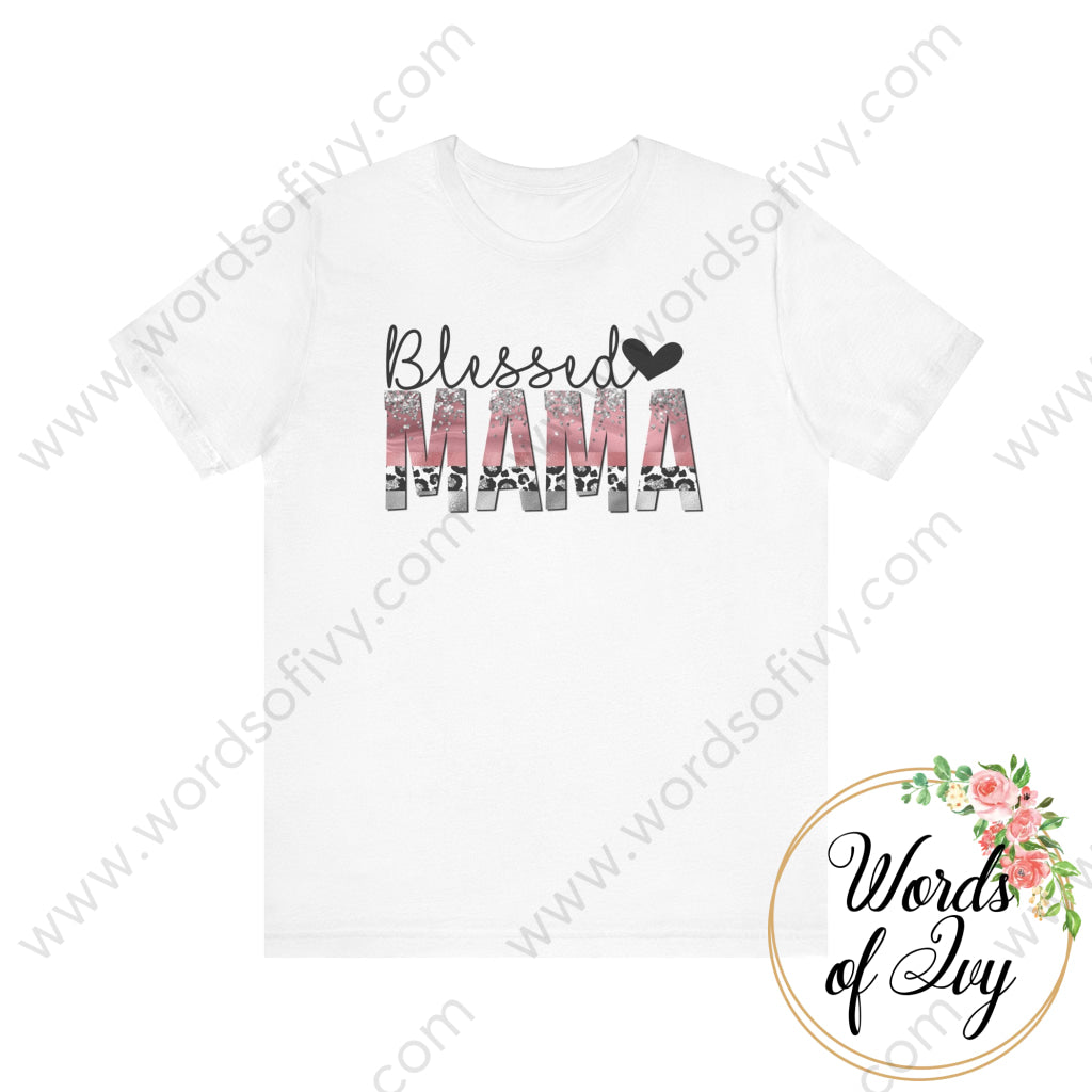 Adult Tee - Blessed Mama Pink 240724032 White / S T-Shirt