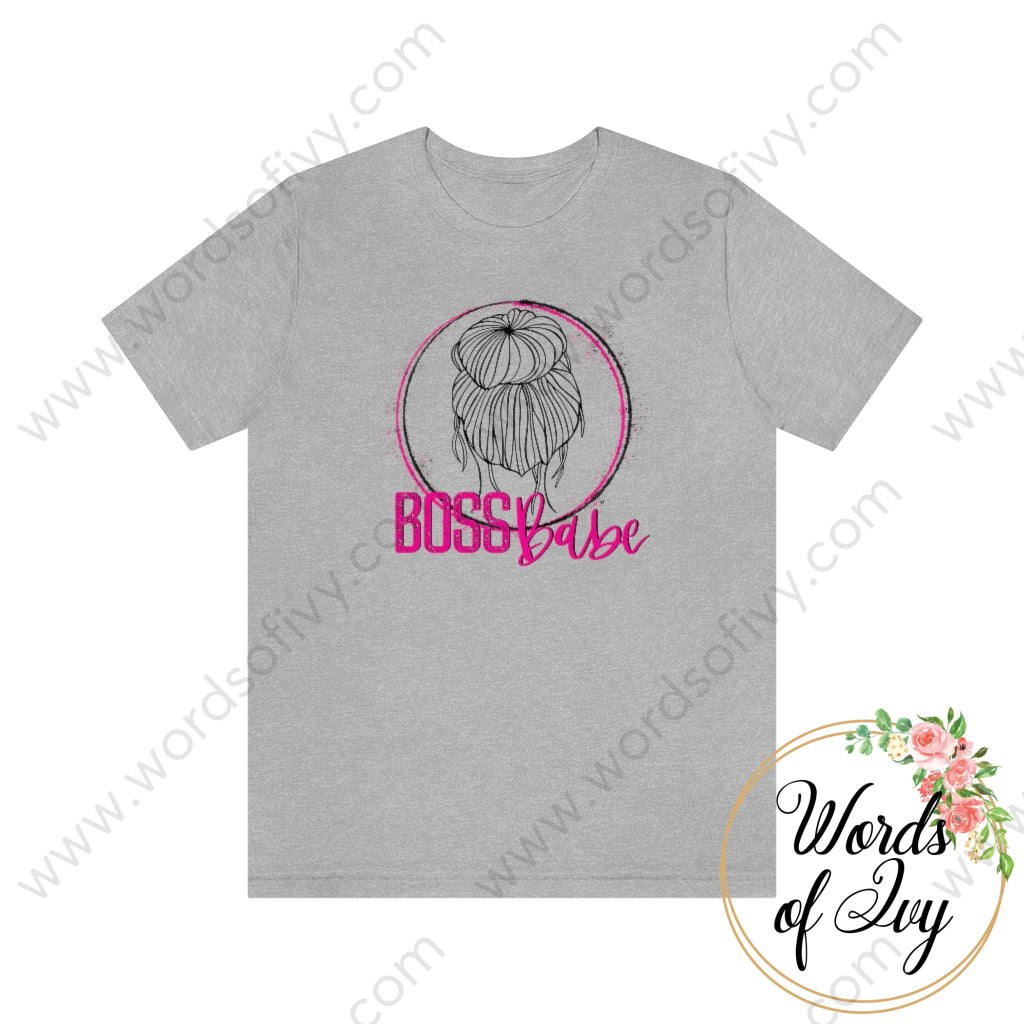 Adult Tee - Boss Babe Bun 220106001 Athletic Heather / S T-Shirt