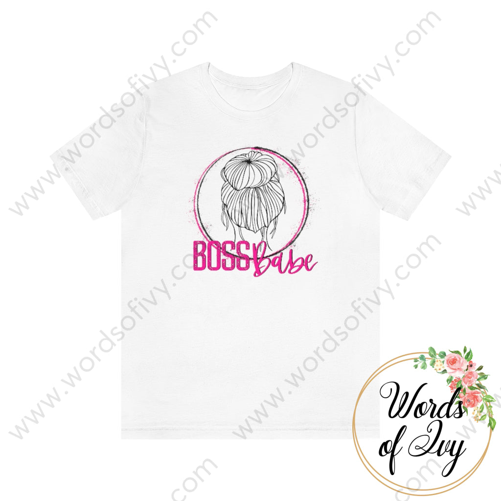 Adult Tee - Boss Babe Bun 220106001 White / L T-Shirt