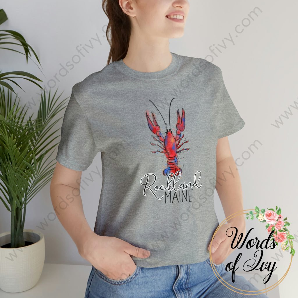 Adult Tee - Bright Lobster Rockland Maine 221202001 | Nauti Life Tees