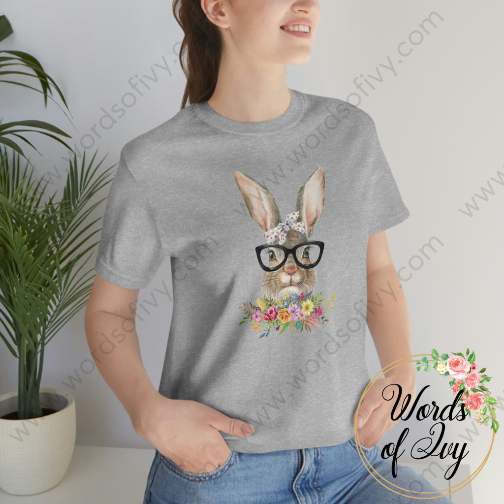 Adult Tee - Bunny With Glasses 220222001 T-Shirt
