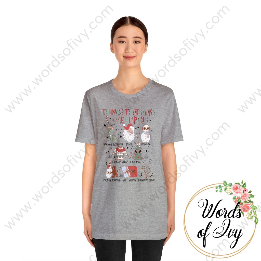 Adult Tee - Christmas Things That Make Me Happy 230708001 T-Shirt