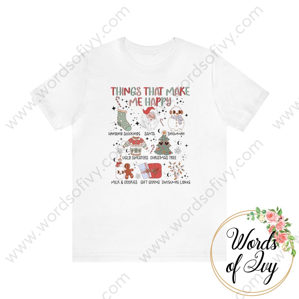 Adult Tee - Christmas things that make me happy 230708001 | Nauti Life Tees