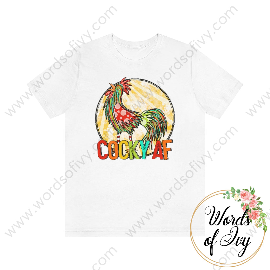 Adult Tee - Cocky Af 220715002 White / S T-Shirt