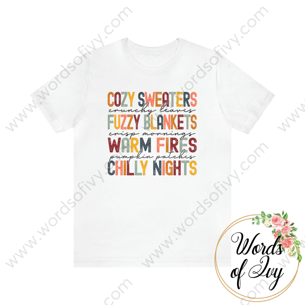 Adult Tee - Cozy Sweaters Crunchy Leaves 220913008 White / S T-Shirt