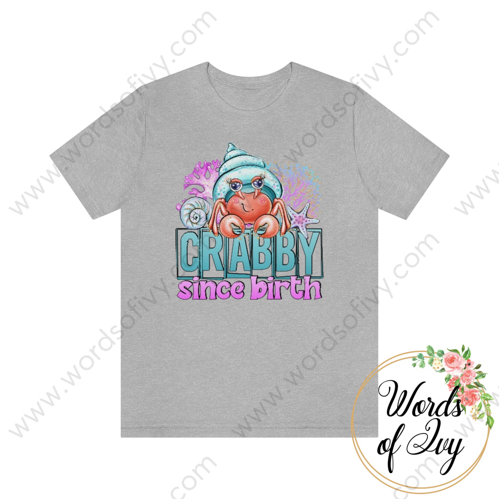 Adult Tee - Crabby Since Birth 220519002 Athletic Heather / S T-Shirt