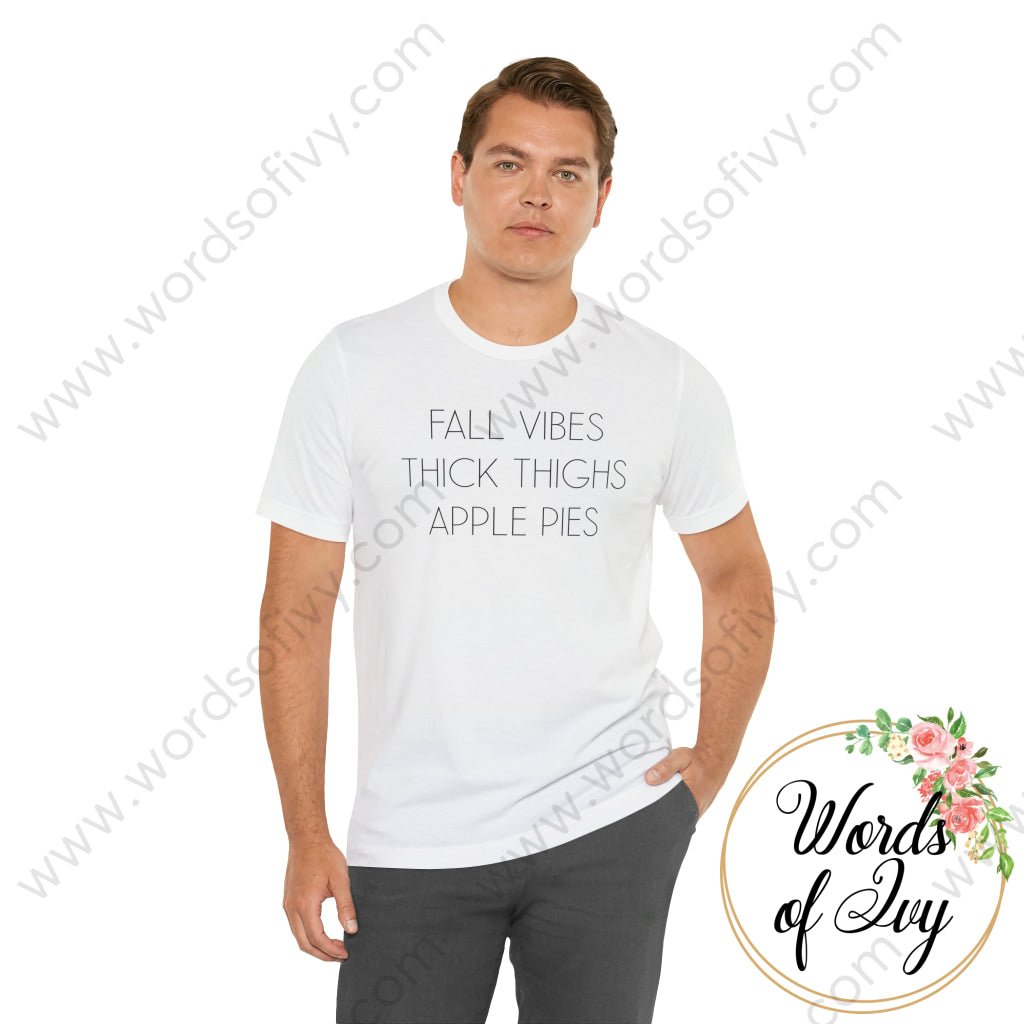 Adult Tee - Fall Vibes Apple Pies Thick Thighs 211021001 T-Shirt