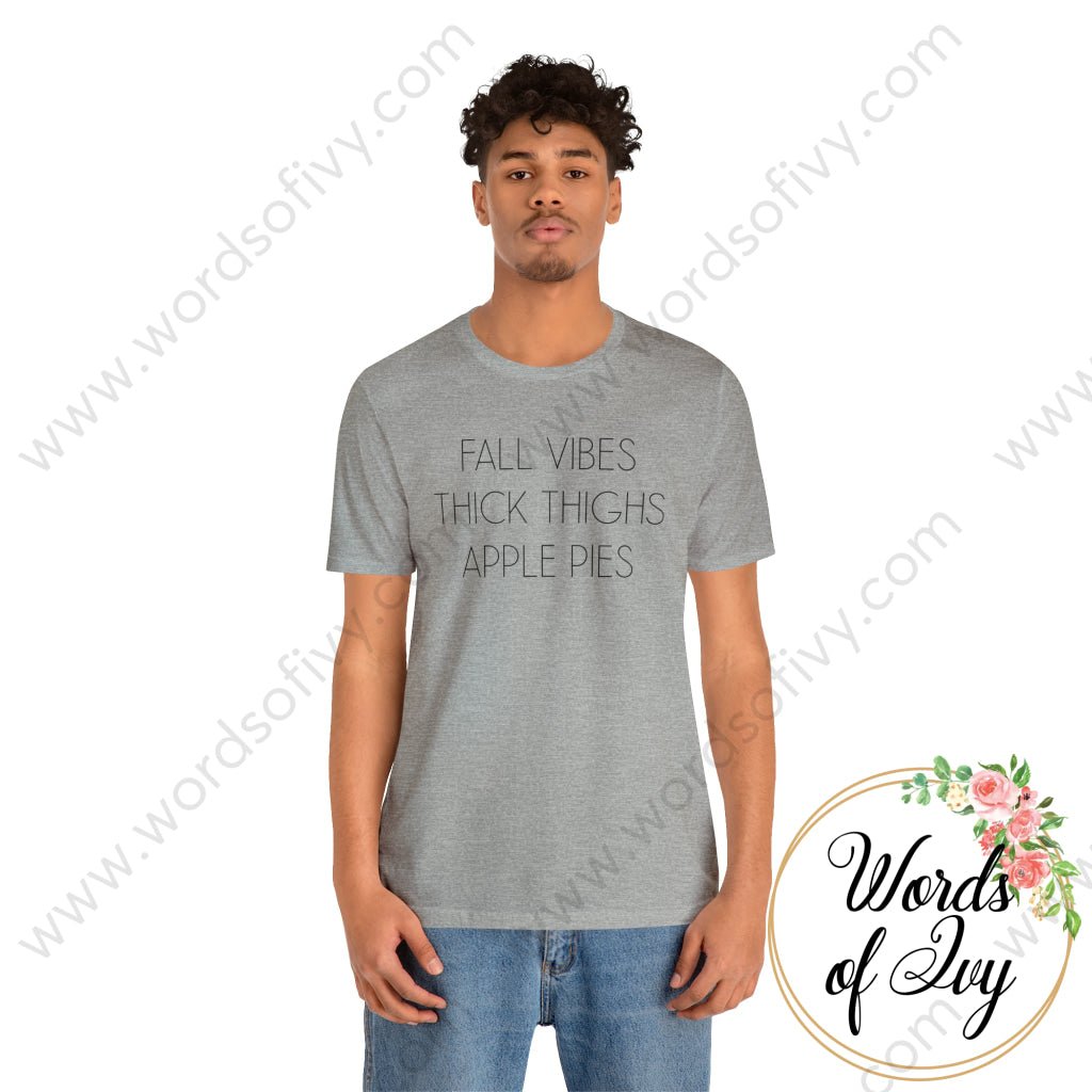 Adult Tee - Fall Vibes Apple Pies Thick Thighs 211021001 | Nauti Life Tees