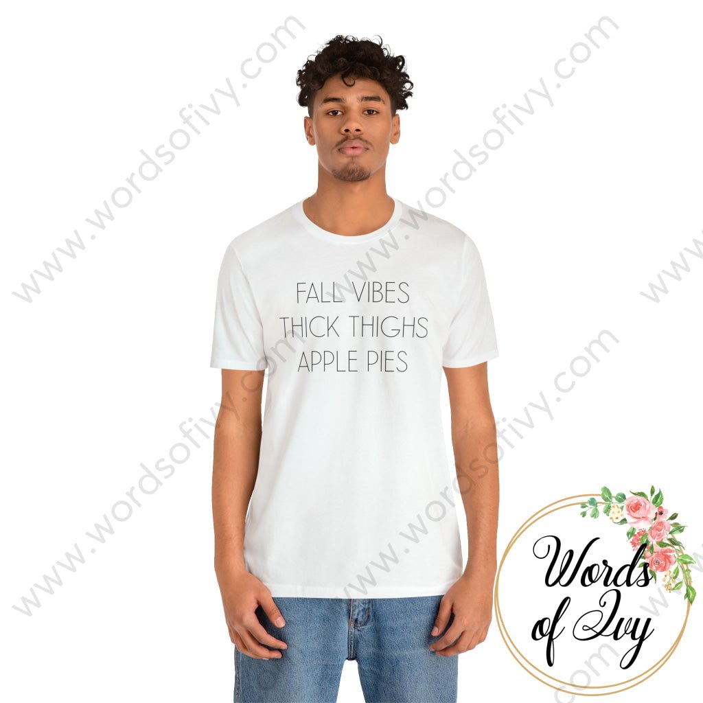 Adult Tee - Fall Vibes Apple Pies Thick Thighs 211021001 T-Shirt