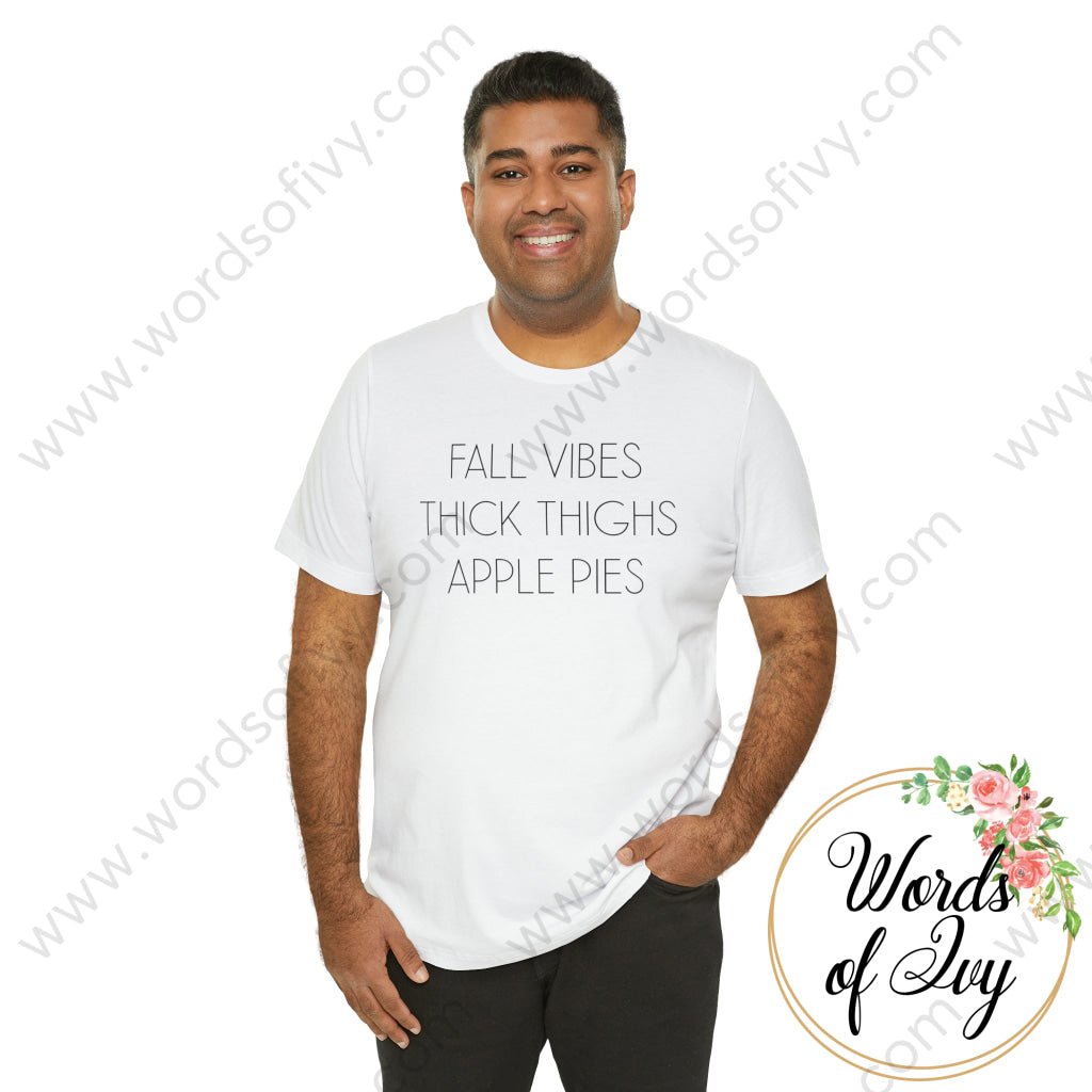 Adult Tee - Fall Vibes Apple Pies Thick Thighs 211021001 | Nauti Life Tees