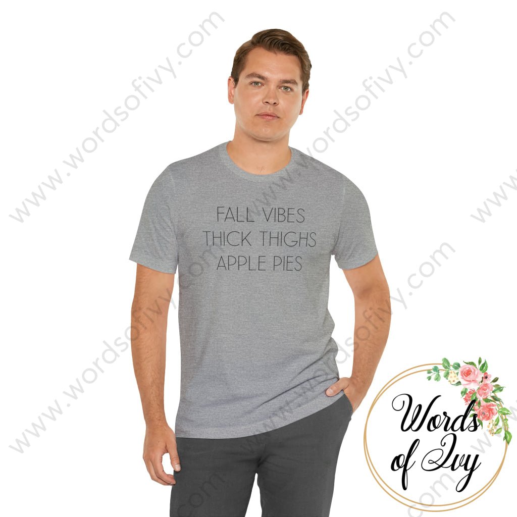 Adult Tee - Fall Vibes Apple Pies Thick Thighs 211021001 T-Shirt