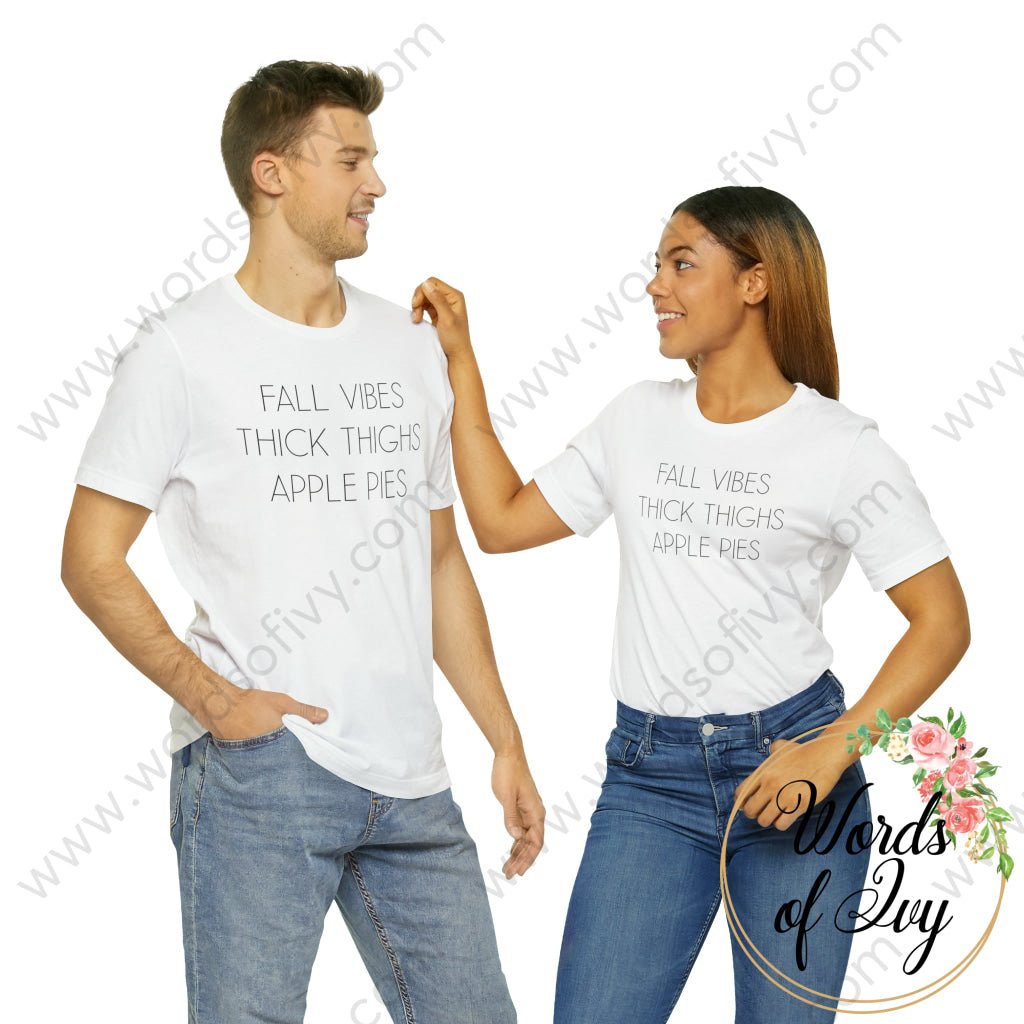 Adult Tee - Fall Vibes Apple Pies Thick Thighs 211021001 T-Shirt