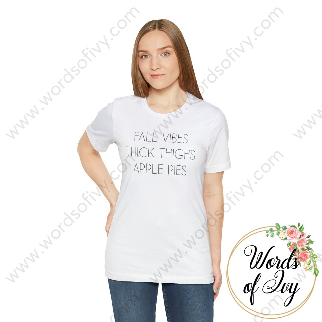 Adult Tee - Fall Vibes Apple Pies Thick Thighs 211021001 | Nauti Life Tees