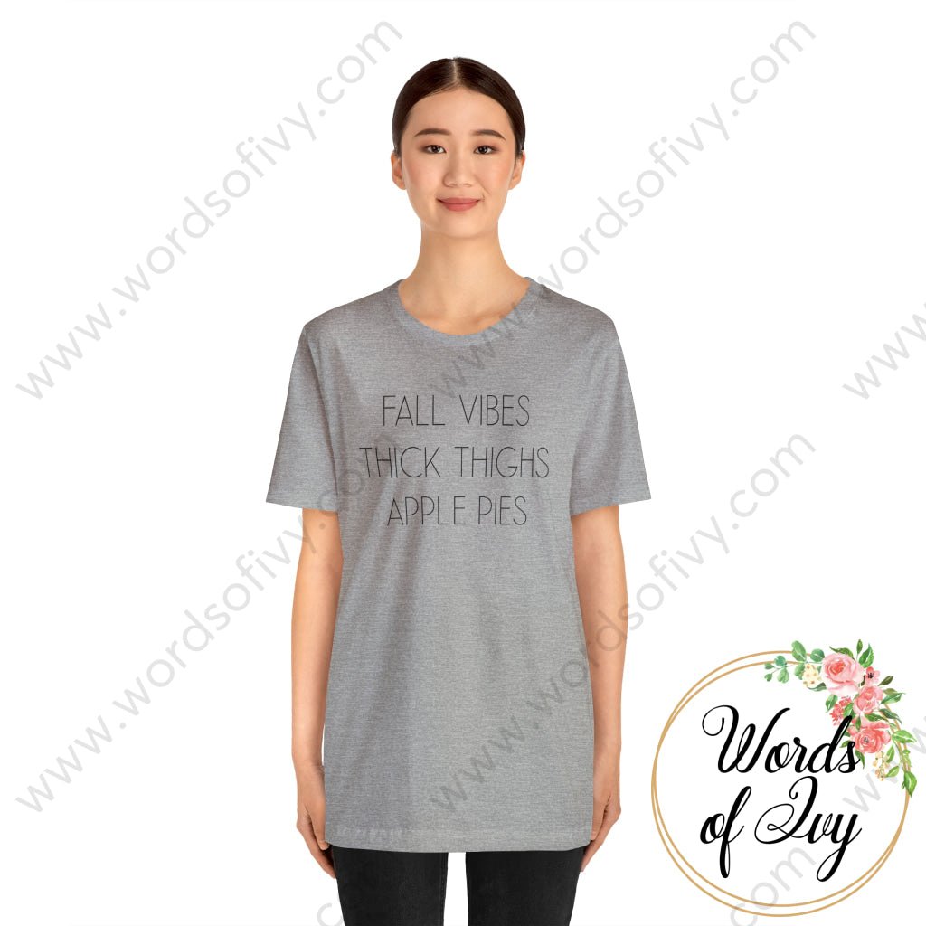 Adult Tee - Fall Vibes Apple Pies Thick Thighs 211021001 T-Shirt