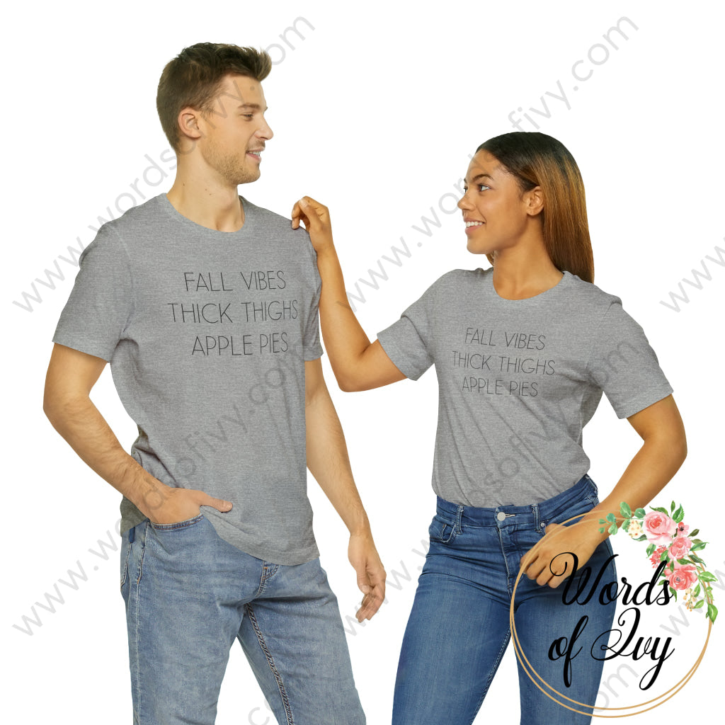 Adult Tee - Fall Vibes Apple Pies Thick Thighs 211021001 T-Shirt