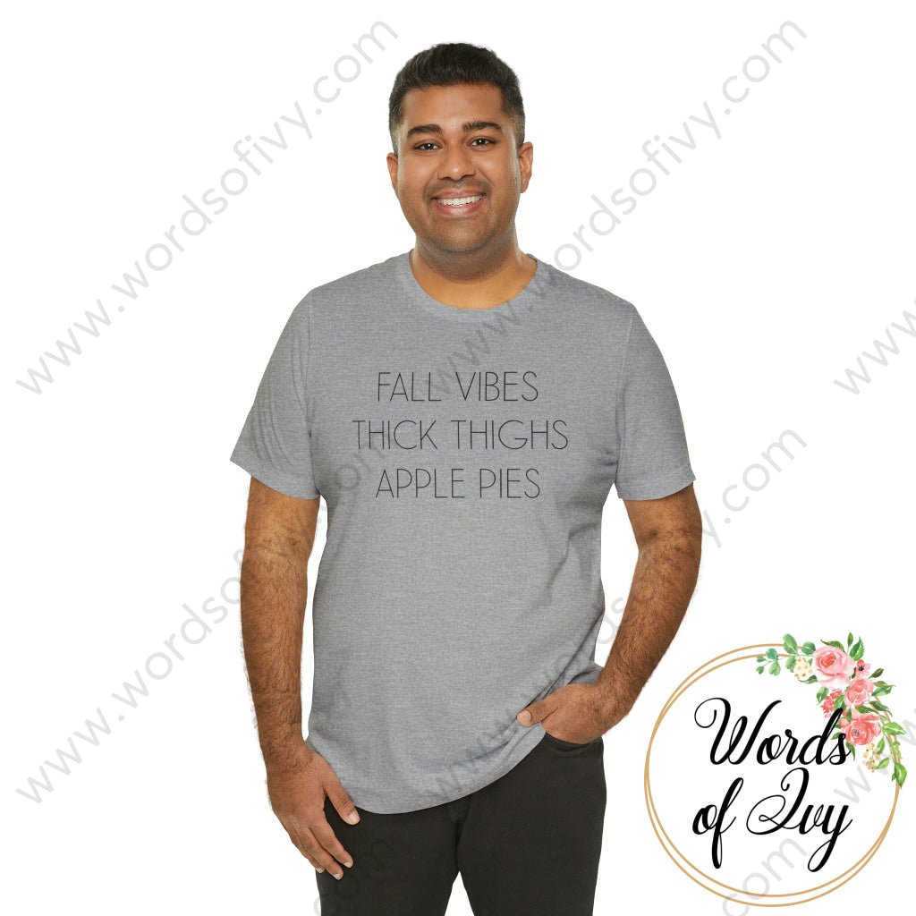 Adult Tee - Fall Vibes Apple Pies Thick Thighs 211021001 T-Shirt