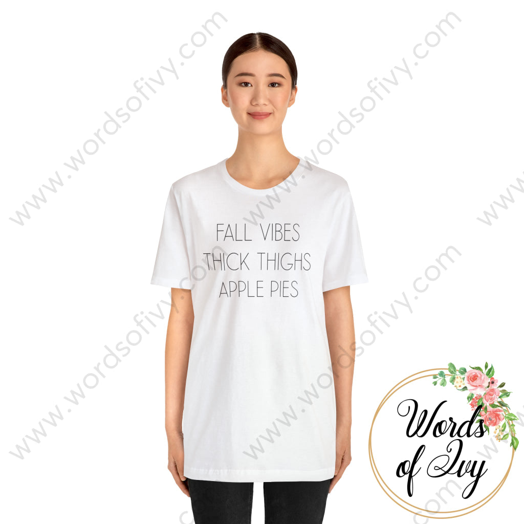 Adult Tee - Fall Vibes Apple Pies Thick Thighs 211021001 T-Shirt