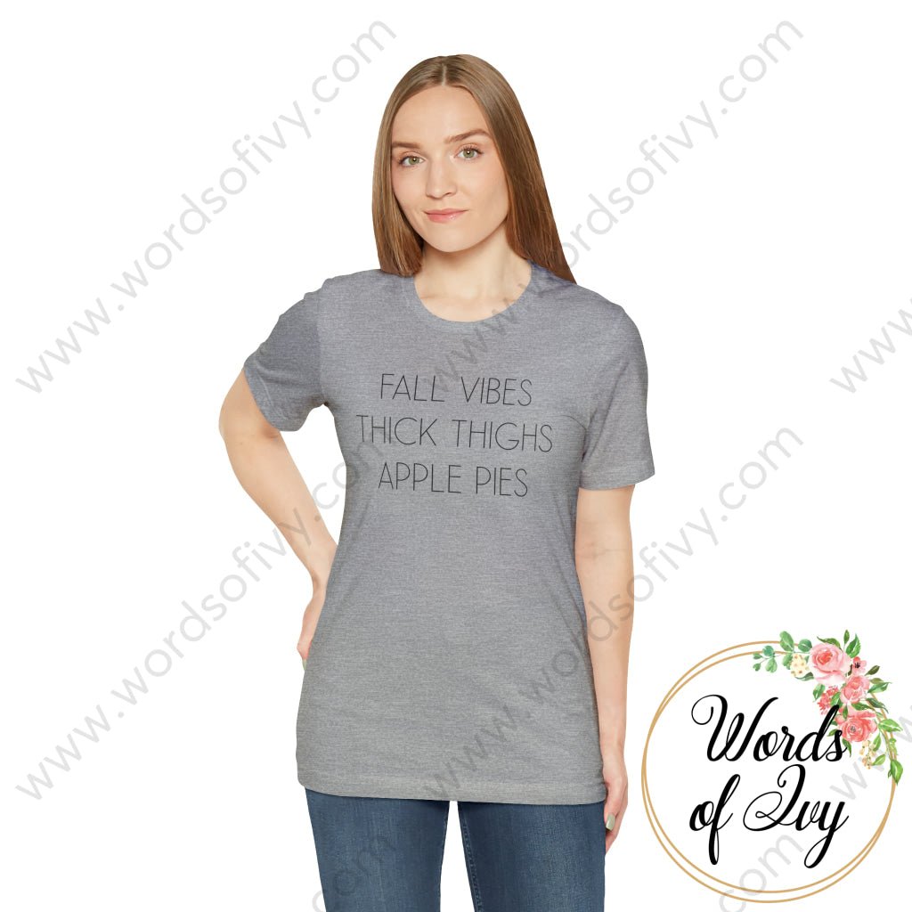 Adult Tee - Fall Vibes Apple Pies Thick Thighs 211021001 T-Shirt