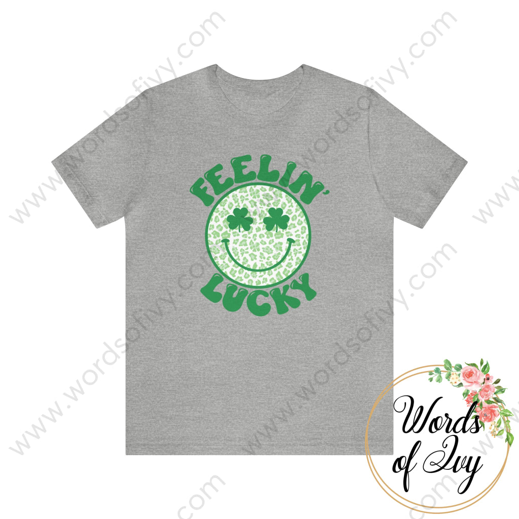 Adult Tee - Feelin Lucky 220227005 Athletic Heather / S T-Shirt