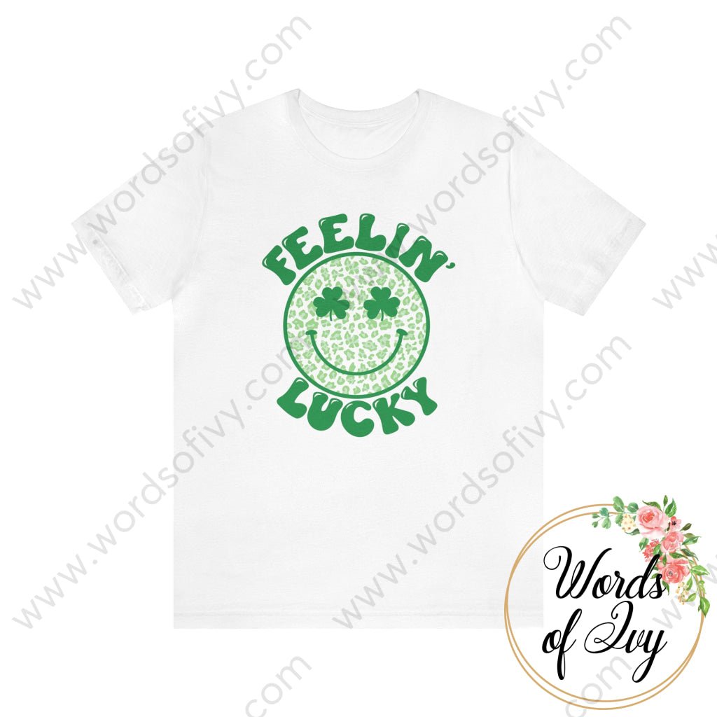 Adult Tee - Feelin Lucky 220227005 White / S T-Shirt