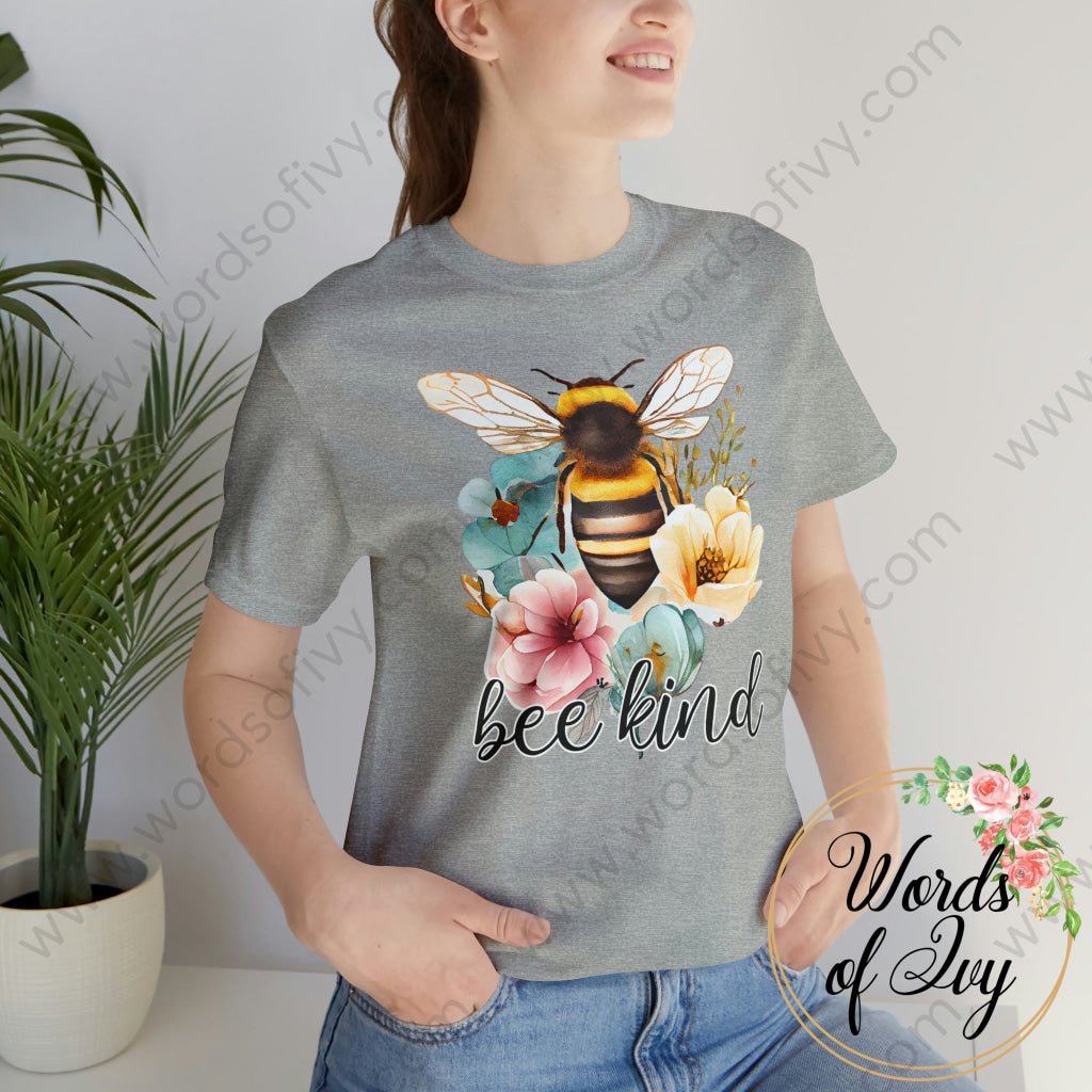 Adult Tee - floral bee kind 230420001 | Nauti Life Tees