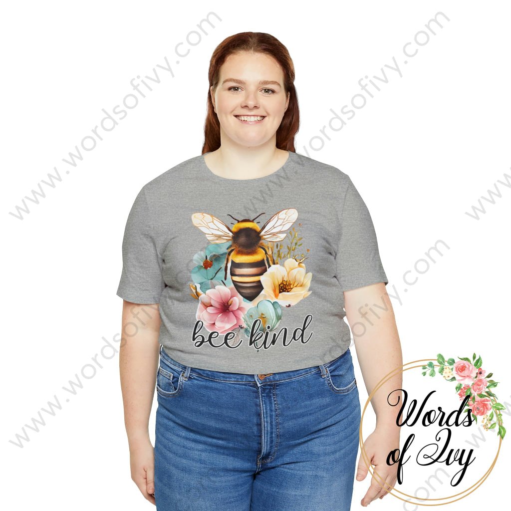 Adult Tee - floral bee kind 230420001 | Nauti Life Tees