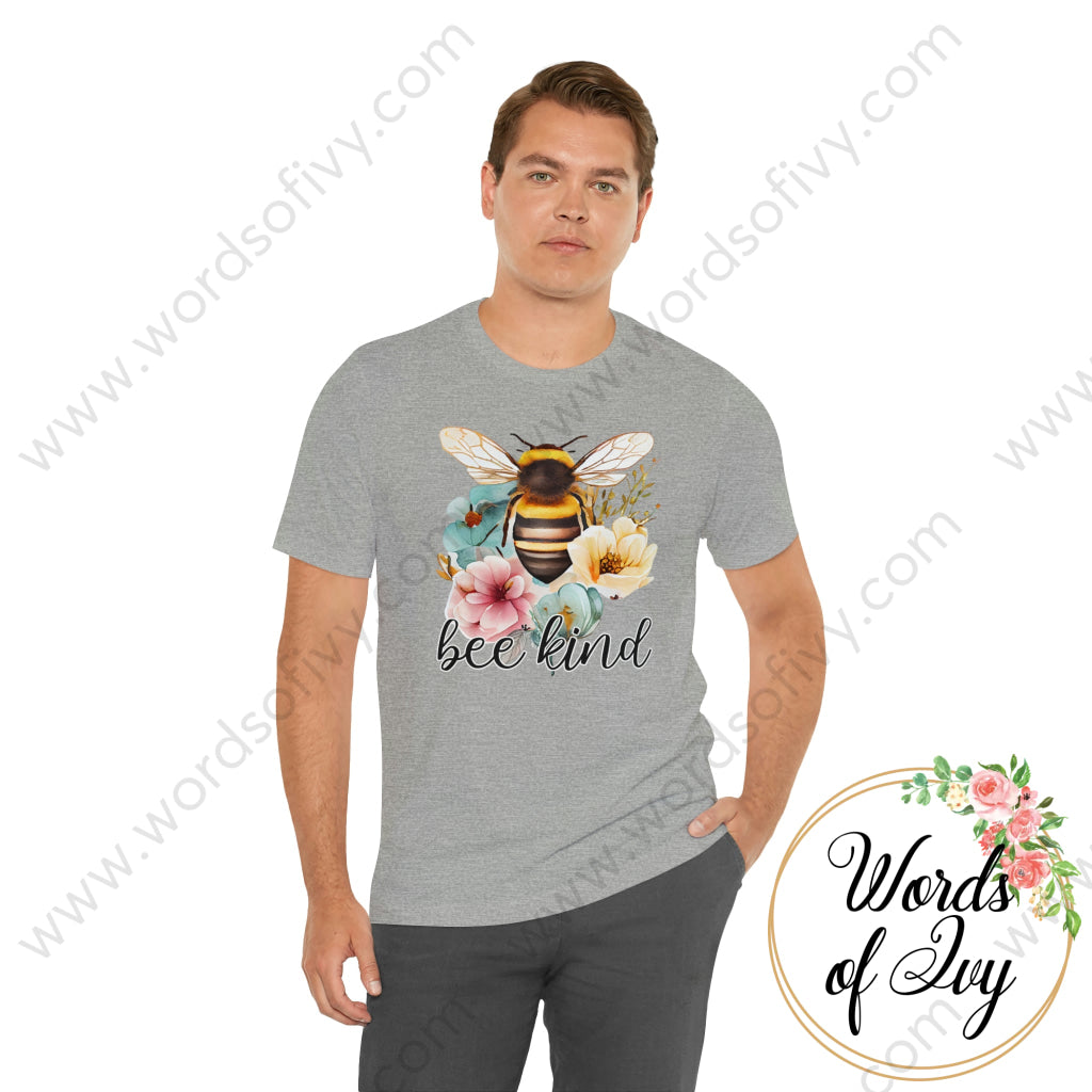 Adult Tee - floral bee kind 230420001 | Nauti Life Tees