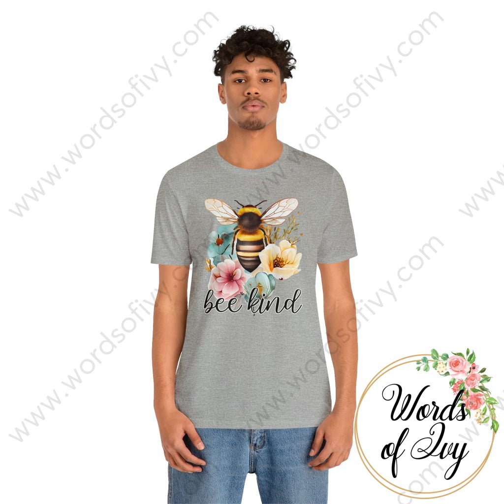 Adult Tee - floral bee kind 230420001 | Nauti Life Tees