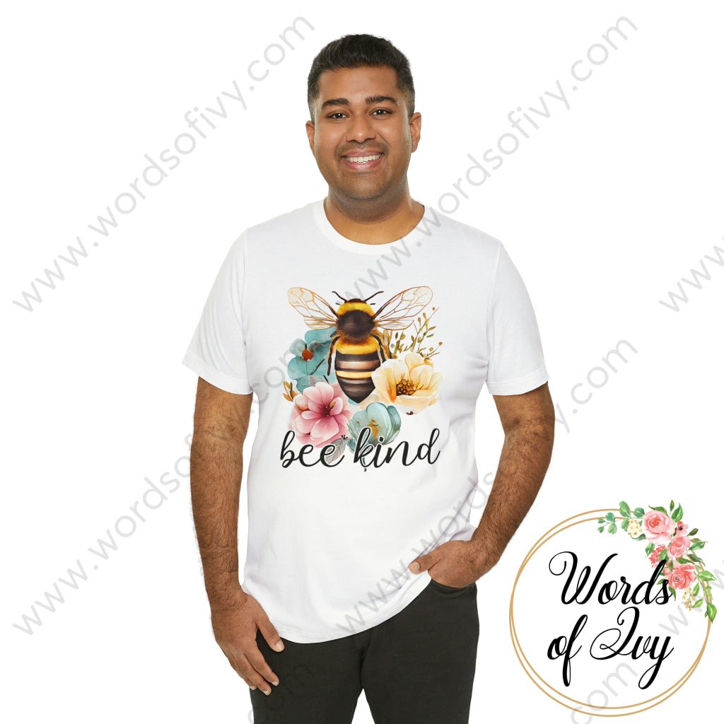 Adult Tee - floral bee kind 230420001 | Nauti Life Tees