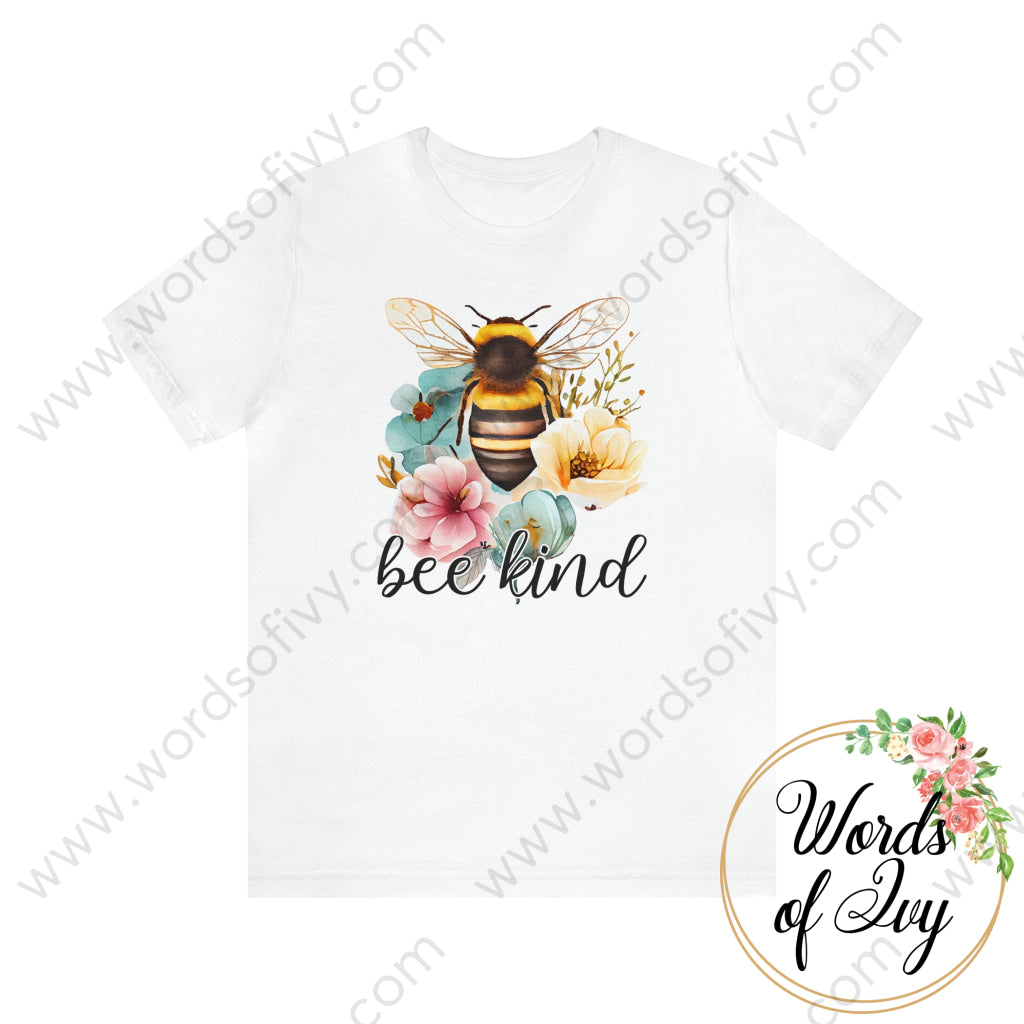 Adult Tee - floral bee kind 230420001 | Nauti Life Tees