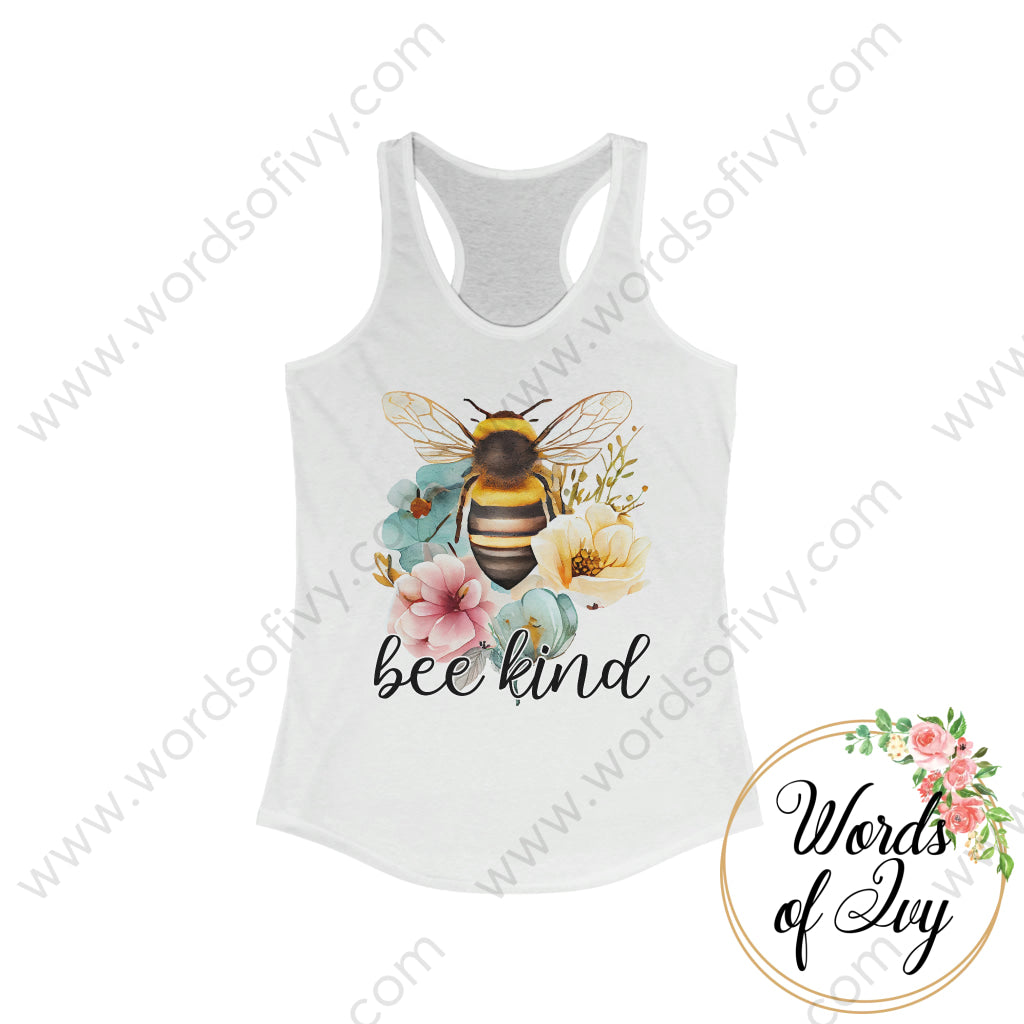 Adult Tee - Floral Bee Kind 230420001 Xs / Solid White Tank Top