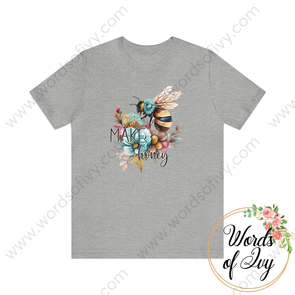 Adult Tee - Floral Bee Make Honey 230420002 Athletic Heather / S T-Shirt