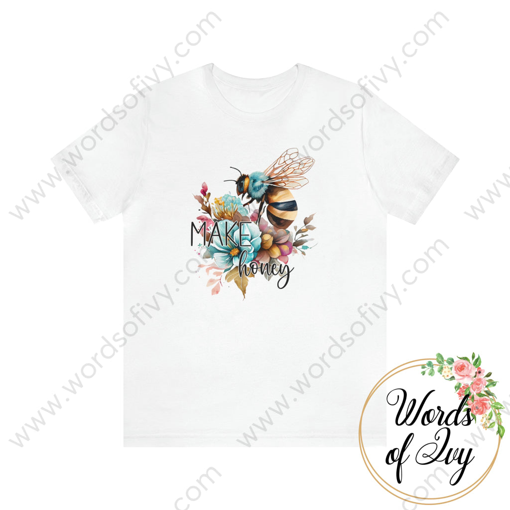 Adult Tee - Floral Bee Make Honey 230420002 White / S T-Shirt