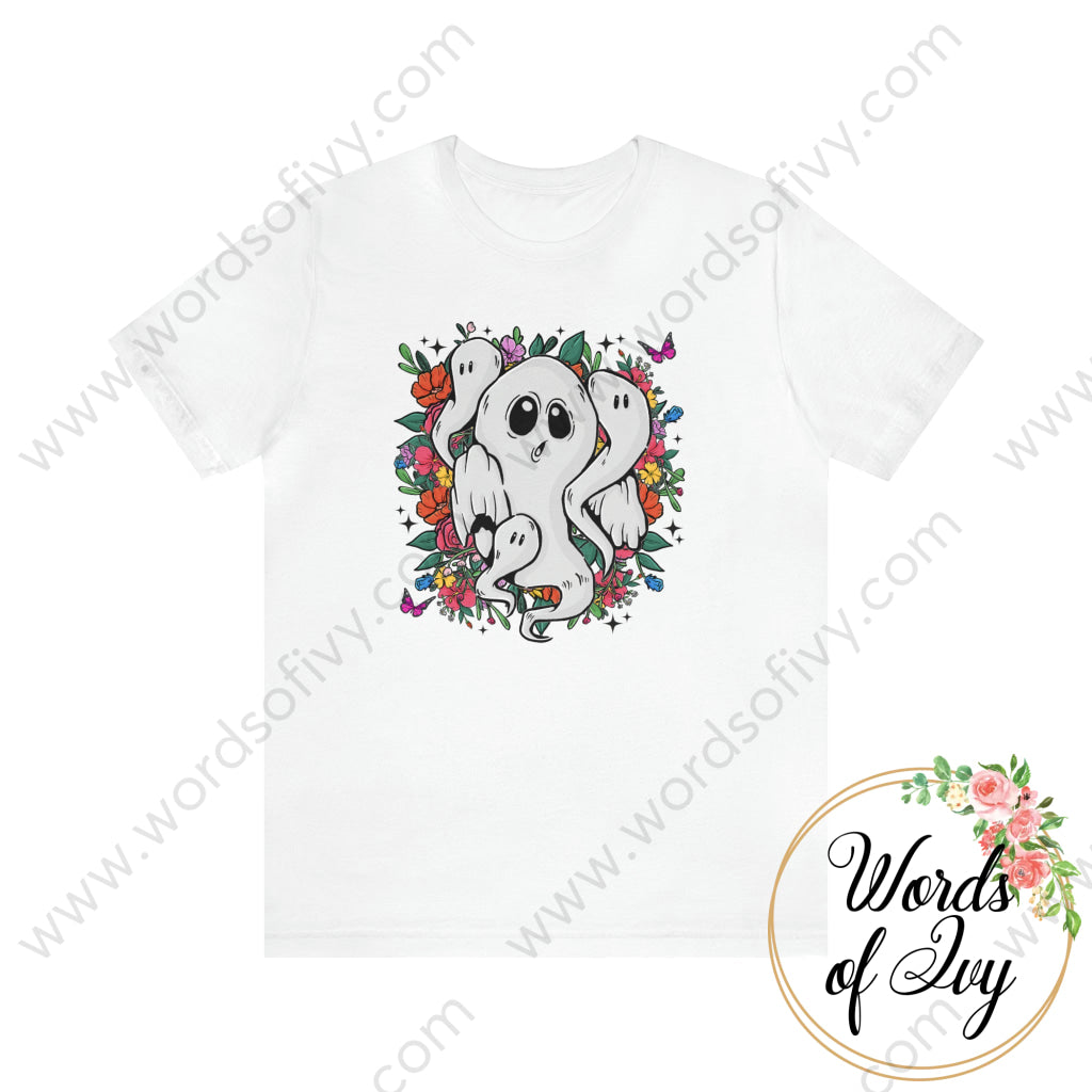 Adult Tee - Floral Ghosts 230713001 White / S T-Shirt