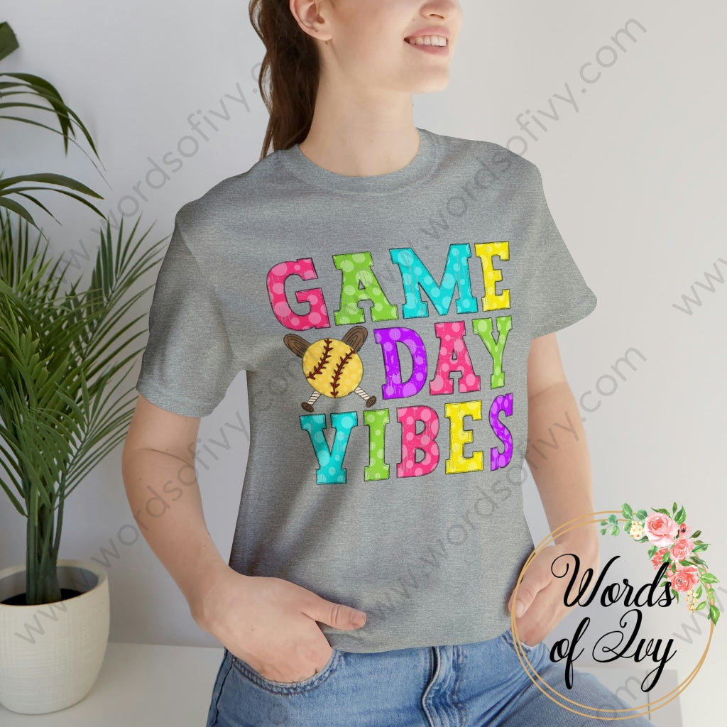 Adult Tee - Game Day Vibes Softball 230429010 T-Shirt