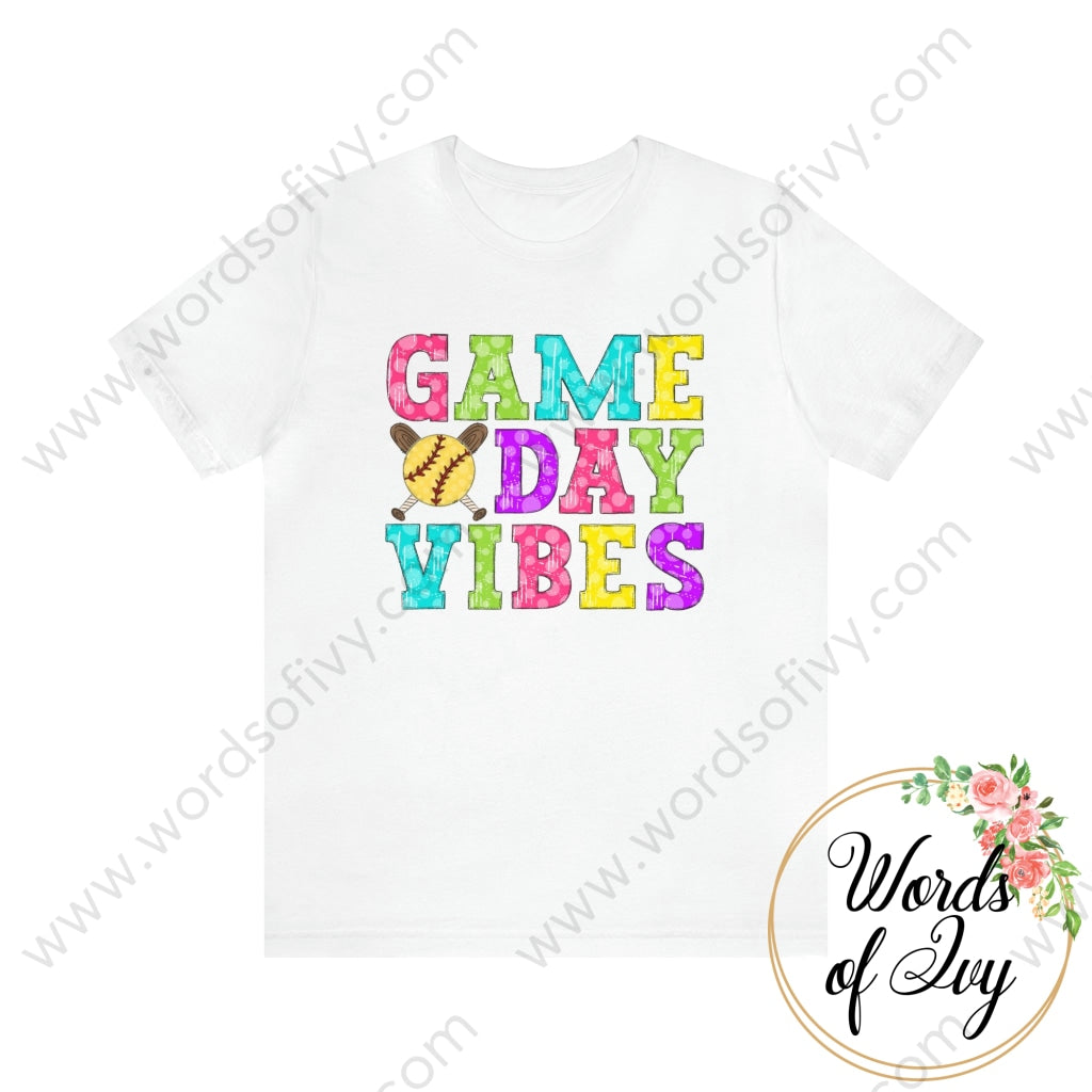 Adult Tee - Game Day Vibes Softball 230429010 White / S T-Shirt