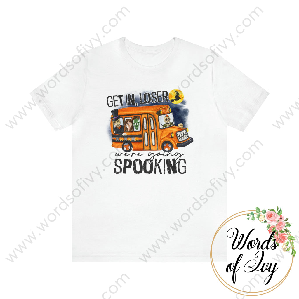 Adult Tee - Get In Loser Were Going Spooking 220913006 White / S T-Shirt