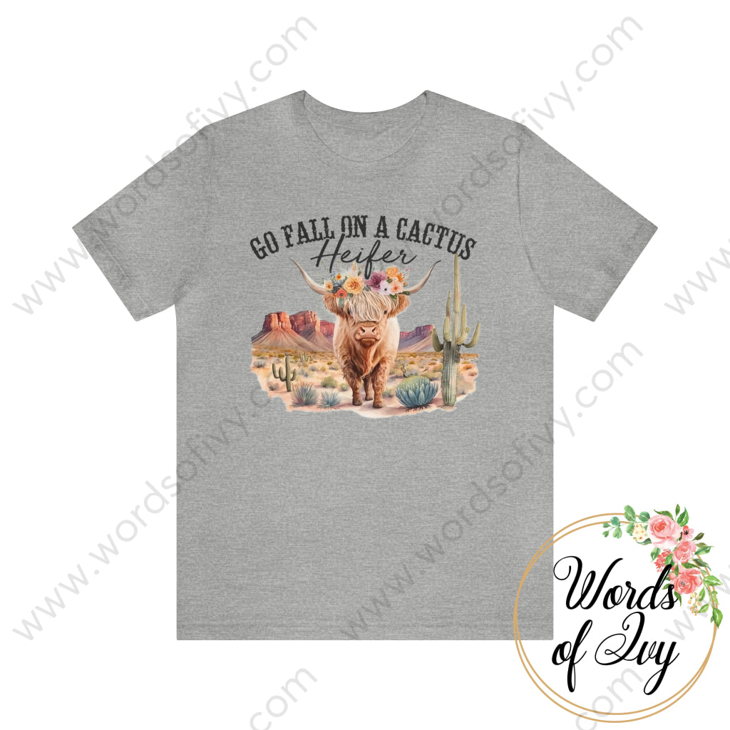 Adult Tee - Go Fall On A Cactus Heifer 230809008 Athletic Heather / L T-Shirt