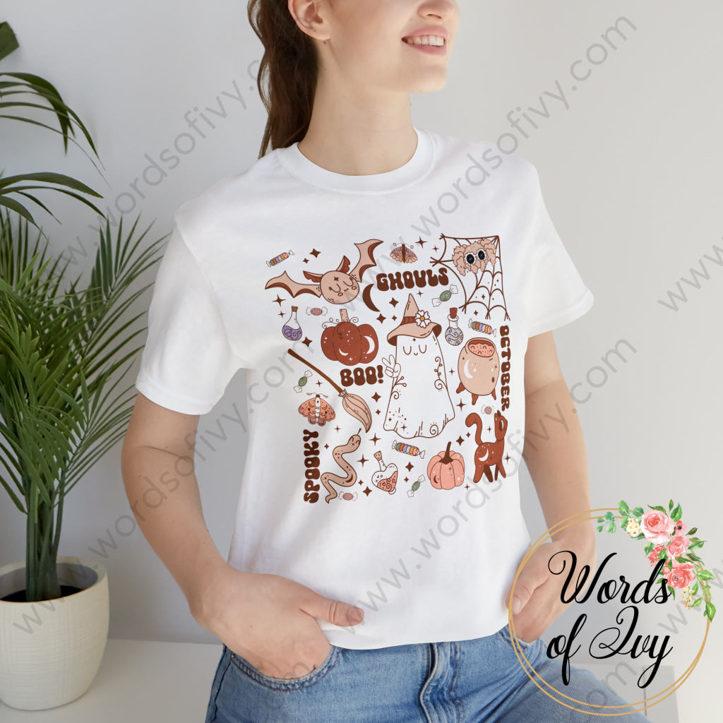 Adult Tee - Groovy Halloween Collage 230713002 T-Shirt