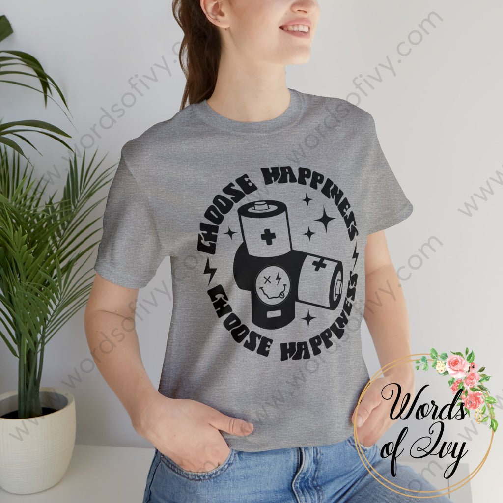 Adult Tee - Happiness Is Only Two Batteries Away Pocket 230821002 T-Shirt