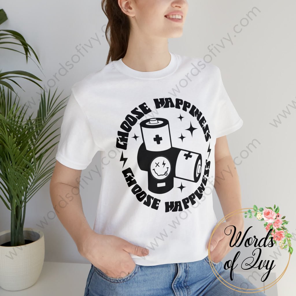 Adult Tee - Happiness Is Only Two Batteries Away Pocket 230821002 T-Shirt